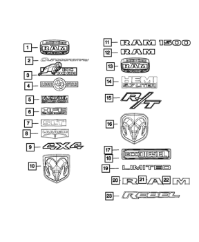 68140151AA Mopar (Emblema 