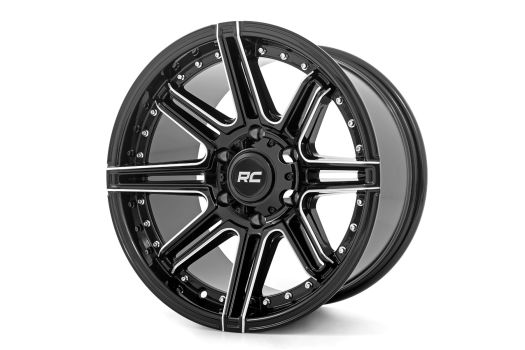 88201017 Rough Country (88 Series Wheel One-Piece | Gloss Black | 20x10 | 6x135 | -19mm)