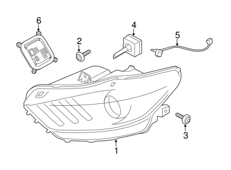JR3Z13008A Ford (Headlamp Assembly - Passenger Side (Right))