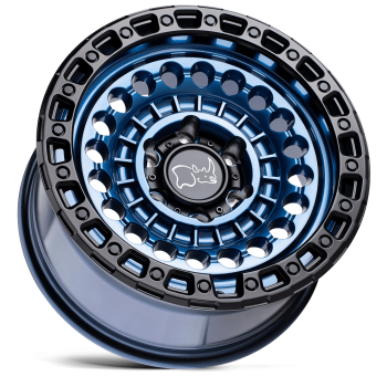 2095STN128165U25 Black Rhino (Sentinel 20X9,5 8X165,1 12 mm Blu cobalto con anello nero)