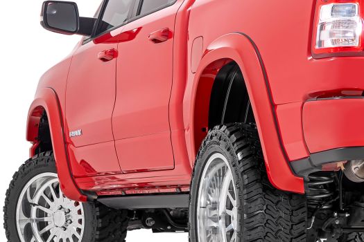S-D10914-PS2 Rough Country (SPORT FENDER FLARES | PS2 BRIGHT SILVER METALLIC | RAM 1500 2WD/4WD (2019-2024))