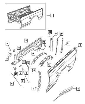 68186041AA Mopar (PANEL BOX SIDE OUTER LH)