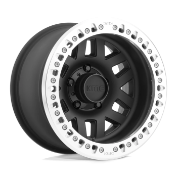 KM22979050738N KMC Wheels (KM229 Machete Crawl Beadlock 17X9 5X127 -38 mm Satin Black Machined Bead Ring)