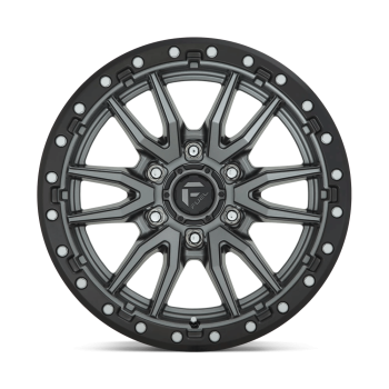 D6801890B450 Fuel (Wheel Fuel D680 Rebel 18X9 5X139.7 1mm Matte Gun Metal Black Bead Ring)