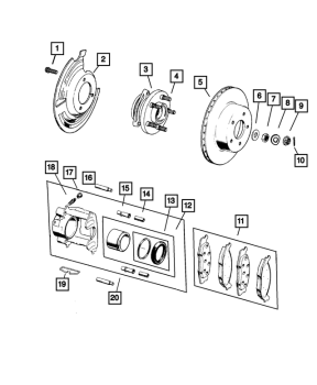 5191955AA Mopar (PAD KIT FRONT DISC BRAKE)