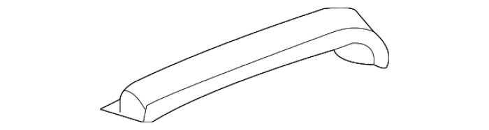 15822890 GM (Wheel Opening Center Rear Molding in Dark Smoke Gray - Passenger Side (Right))
