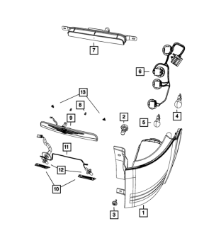 5182531AE Mopar (TAIL LAMP ASSEMBLY)