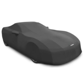 19158377 GM (Premium All-Weather Car Cover in Red w/ Crossed Flags Logo)