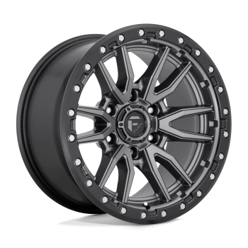 D6801890B450 Fuel (Wheel Fuel D680 Rebel 18X9 5X139.7 1mm Matte Gun Metal Black Bead Ring)
