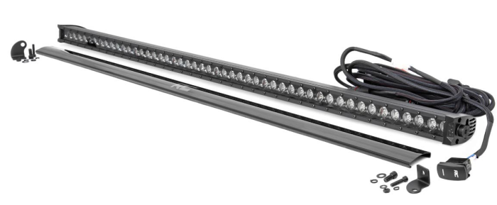 70750BLDRL Rough Country (50-INCH STRAIGHT CREE LED LIGHT BAR - (SINGLE ROW | BLACK SERIES W/ COOL WHITE DRL))