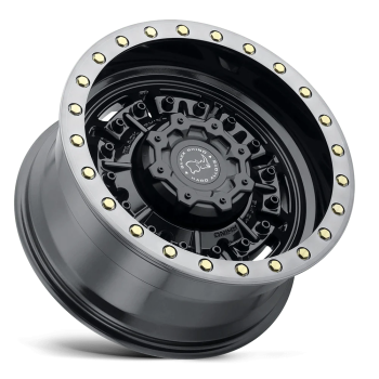 1795ABR-85127B71 Black Rhino (Abrams 17X9.5 5X127 -18 mm Gloss Gun Black W/ Machined Dark Tint)