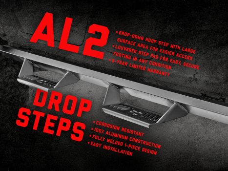 AL519204 Rough Country (AL2 Drop Steps - 4 Doors)