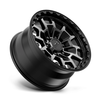 KM71878568418 KMC Wheels (ALLOY WHEEL KM718 SUMMIT SATIN BLACK W/ GRAY TINT KMC)