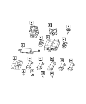 68141582AJ Mopar (TRANSMITT, INTEGRATED KEY FOB)