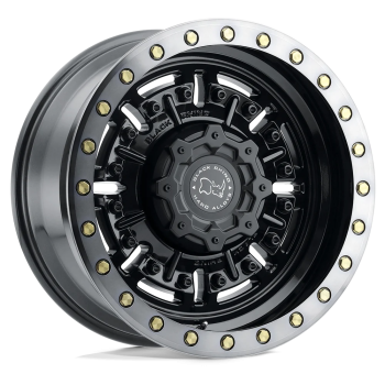 1795ABR-85127B71 Black Rhino (Abrams 17X9.5 5X127 -18 mm Gloss Gun Black W/ Machined Dark Tint)