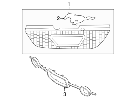 7R3Z8200A Ford (Front Upper Grille)