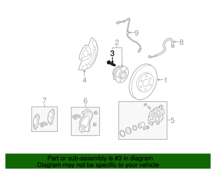 11588811 GM (STUD,RR WHL)