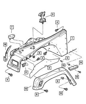 QP95TZZAC Mopar (Front Fender Flare - Left (Driver Side))