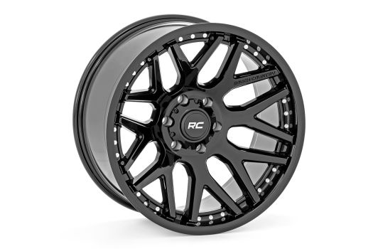 95221017 Rough Country (95 Series Wheel One-Piece | Gloss Black | 22x10 | 6x135 | -19mm)