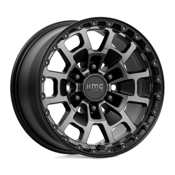 KM71878568418 KMC Wheels (ALLOY WHEEL KM718 SUMMIT SATIN BLACK W/ GRAY TINT KMC)