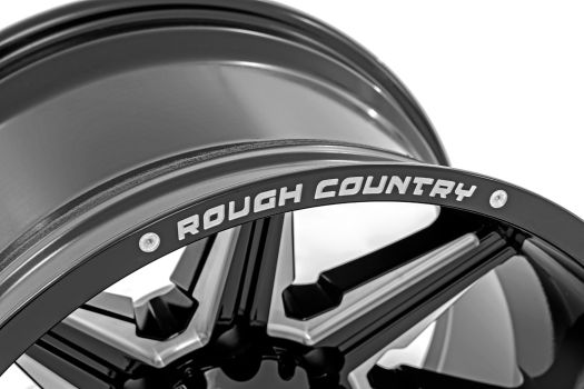 91201217M Rough Country (91M Series Wheel One-Piece | Gloss Black | 20x12 | 6x135 | -44mm)