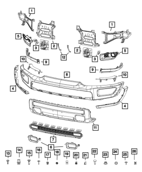 68340904AA Mopar (BUMPER BRACKET)