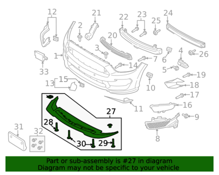 FR3Z17626E Ford (Front Spoiler Extensions)