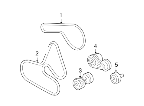12593189 GM (BELT,W/PMP & A/C CMPR & P)