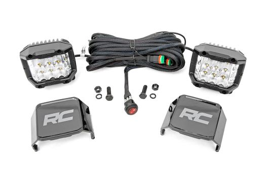 70904 Rough Country (3-INCH WIDE ANGLE OSRAM LED LIGHTS - (PAIR))