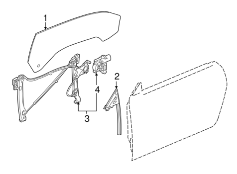 23393262 GM (Window Regulator - Passenger Side (Right))