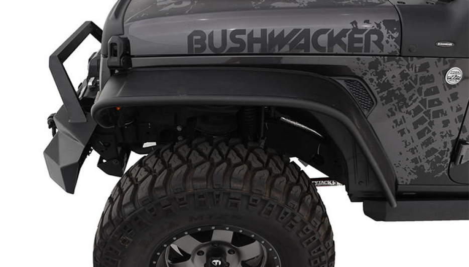 Jeep Wrangler JK Unlimited con paragangini Bushwacker Flat Style