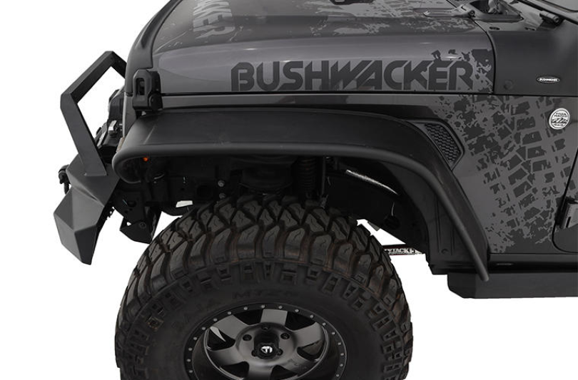 Jeep Wrangler JK Unlimited con paragangini Bushwacker Flat Style