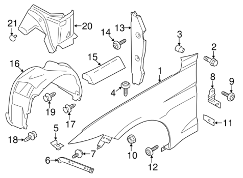 FR3Z16C199A Ford (BRACKET   FENDER   FRONT)