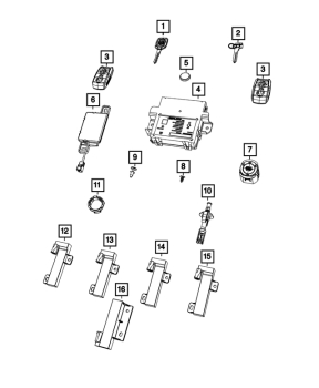 68584155AA Mopar (TRANSMITT, INTEGRATED KEY FOB)