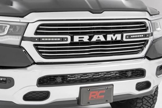 70783 Rough Country (Dual 6in LED (Black) Grille Kit)
