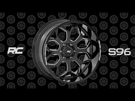 96221017 Rough Country (96 Series Wheel One-Piece | Gloss Black | 22x10 | 6x135 | -19mm)