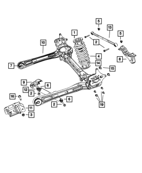 5151610AF Mopar (SHOCK ABSORBER SUSPENSION REAR)