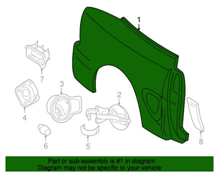 5R3Z7627841AB Ford (PANEL   BODY SIDE   REAR)
