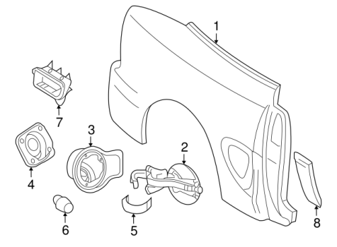 5R3Z7627841AB Ford (PANEL   BODY SIDE   REAR)