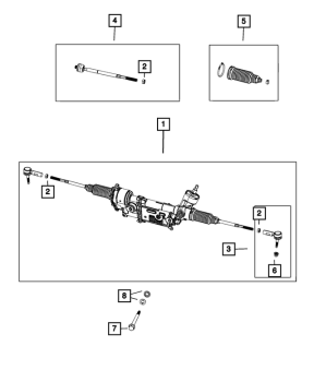 68399143AA Mopar (Inner End Tie Rod Kit)